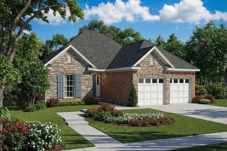 House Plan House Plan #3377 Angled Front Elevation