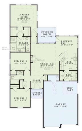 Floorplan 1 for House Plan #110-00163
