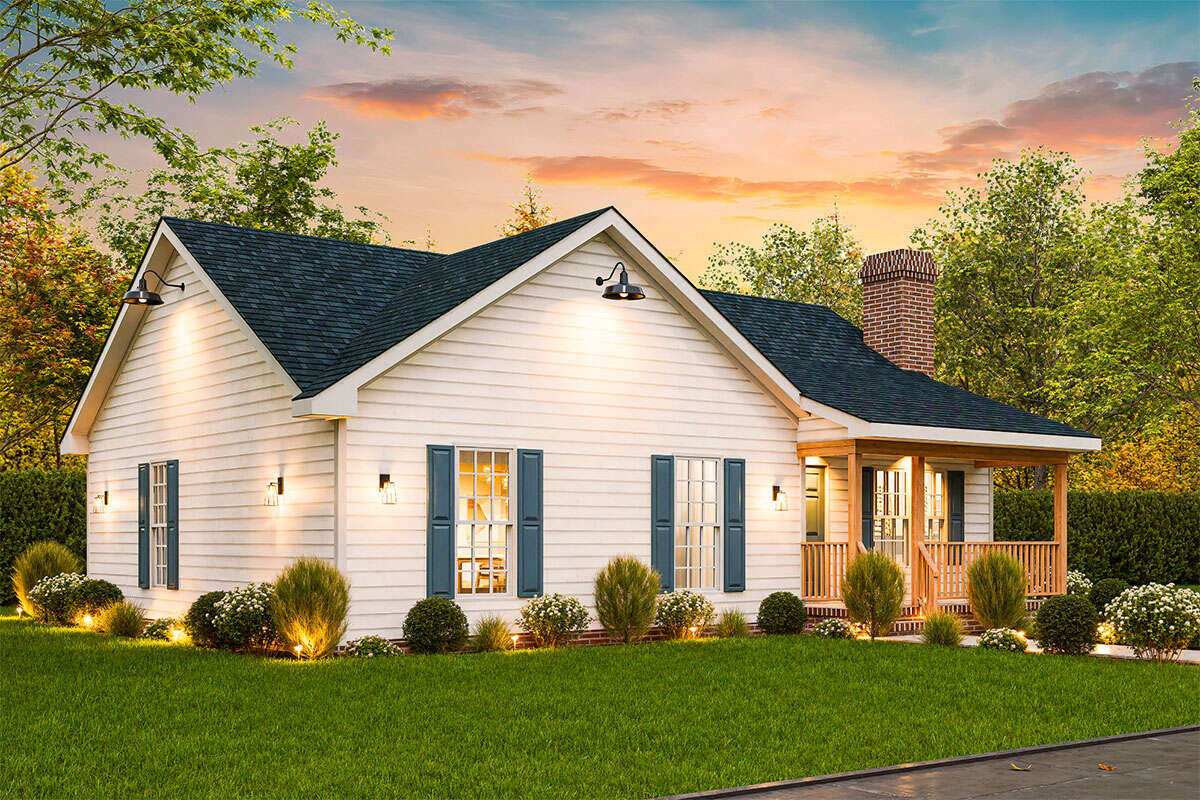 Country Plan - 1,248 Square Feet, 3 Bedrooms, 2 Bathrooms | Floor Plan ...