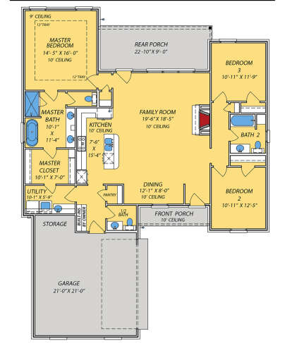 Main Floor for House Plan #9279-00070