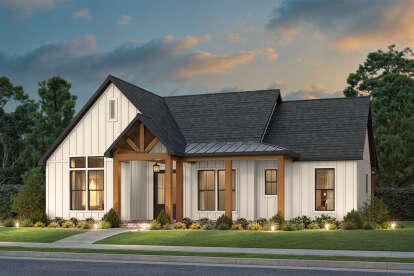 Modern Farmhouse House Plan #4534-00143 Elevation Photo