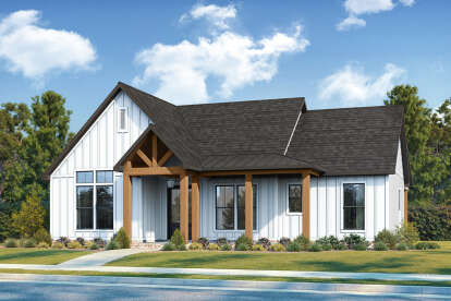 Modern Farmhouse House Plan #4534-00143 Elevation Photo