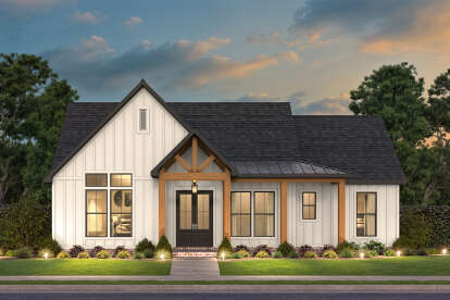 Modern Farmhouse House Plan #4534-00143 Elevation Photo