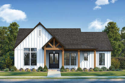 Modern Farmhouse House Plan #4534-00143 Elevation Photo