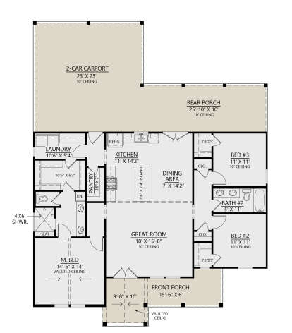 Main Floor for House Plan #4534-00143