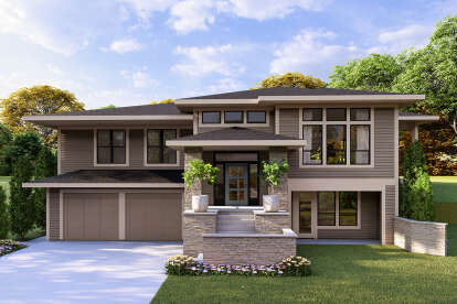 Contemporary House Plan #035-01168 Elevation Photo