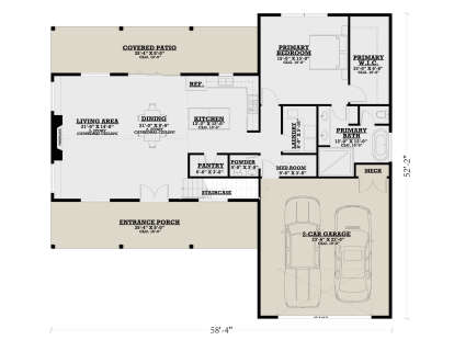 Main Floor for House Plan #4100-00006