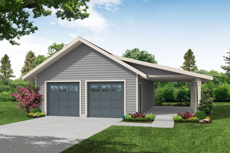 House Plan House Plan #33782 Angled Front Elevation
