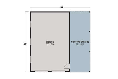 Garage Floor for House Plan #035-01170