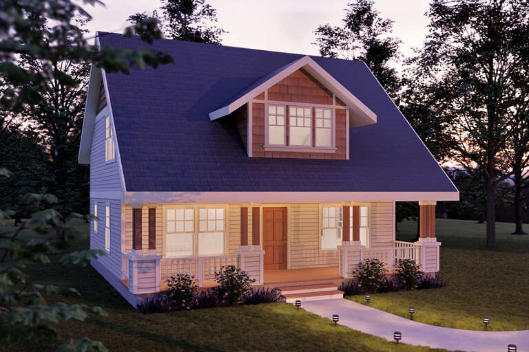 House Plan House Plan #33784 Angled Front Elevation