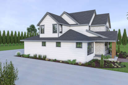 Modern Farmhouse House Plan #2464-00161 Elevation Photo