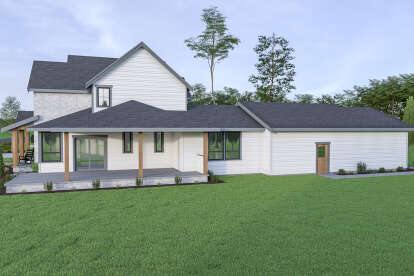 Modern Farmhouse House Plan #2464-00161 Elevation Photo