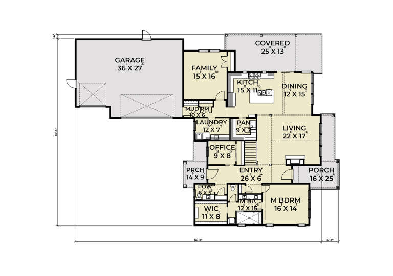 House Plan House Plan #33786 Drawing 1