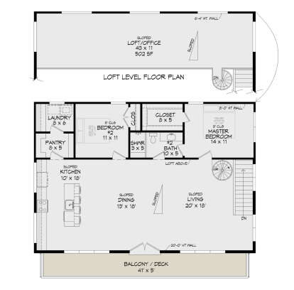 Main Floor/Loft for House Plan #940-01337