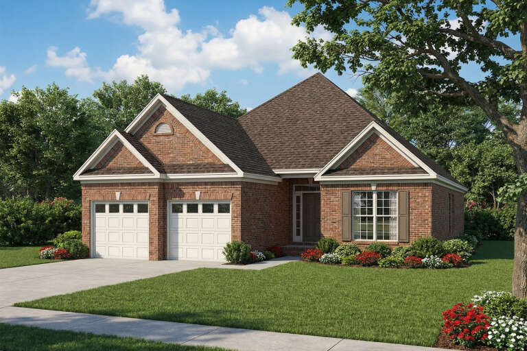 House Plan House Plan #3379 Angled Front Elevation