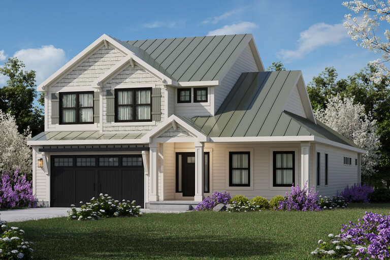 House Plan House Plan #33792 Angled Front Elevation