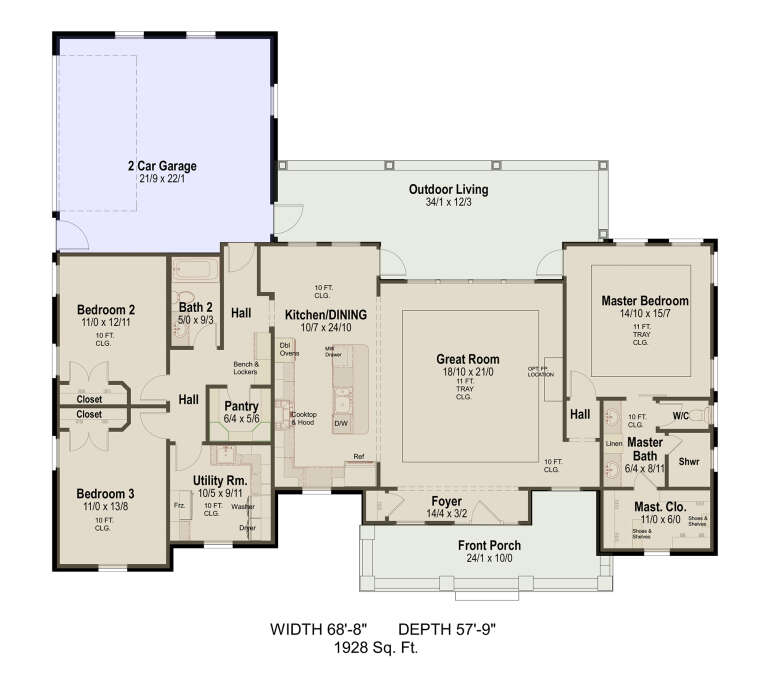 House Plan House Plan #33793 Drawing 1