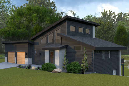 Contemporary House Plan #2802-00418 Elevation Photo