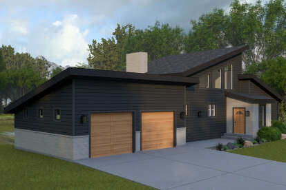 Contemporary House Plan #2802-00418 Elevation Photo