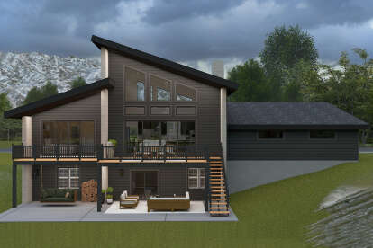 Contemporary House Plan #2802-00418 Elevation Photo