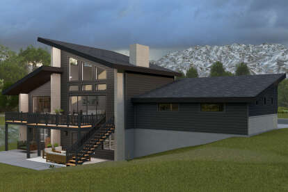 Contemporary House Plan #2802-00418 Elevation Photo