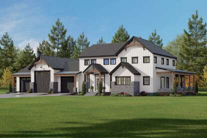 Barn House Plan #009-00457 Elevation Photo