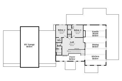 Second Floor for House Plan #009-00457