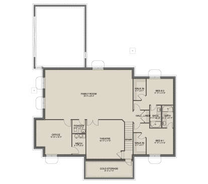 Basement for House Plan #2802-00419