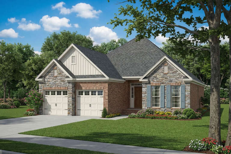 House Plan House Plan #3380 Angled Front Elevation