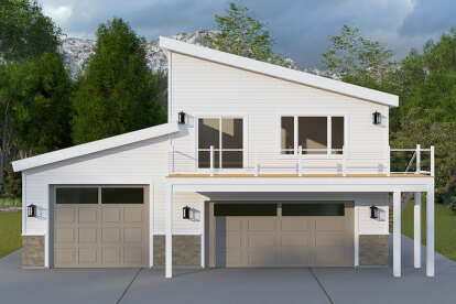Contemporary House Plan #2802-00420 Elevation Photo