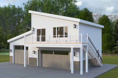 Contemporary House Plan #2802-00420 Elevation Photo
