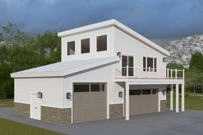 Contemporary House Plan #2802-00420 Elevation Photo
