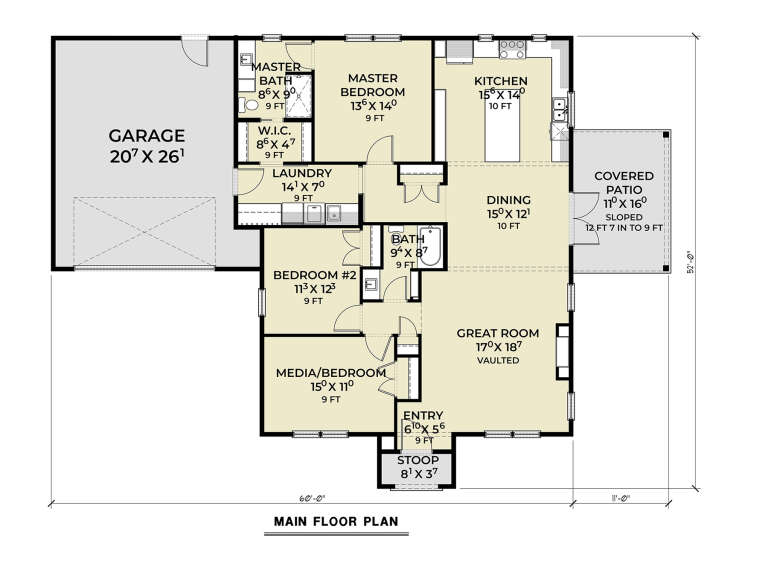 House Plan House Plan #33802 Drawing 1