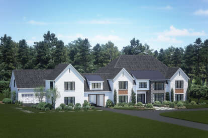 Modern Transitional House Plan #5995-00043 Elevation Photo