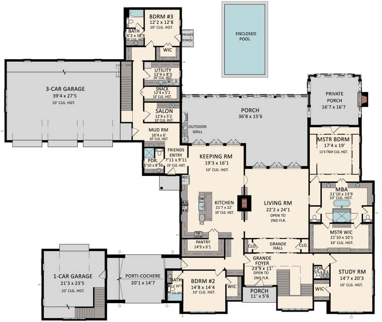 House Plan House Plan #33804 Drawing 1