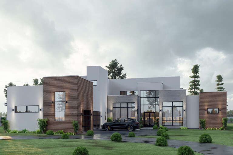 House Plan House Plan #33806 Angled Front Elevation