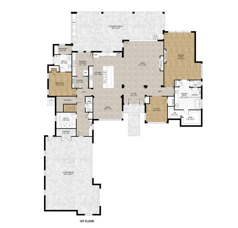House Plan House Plan #33806 Drawing 1
