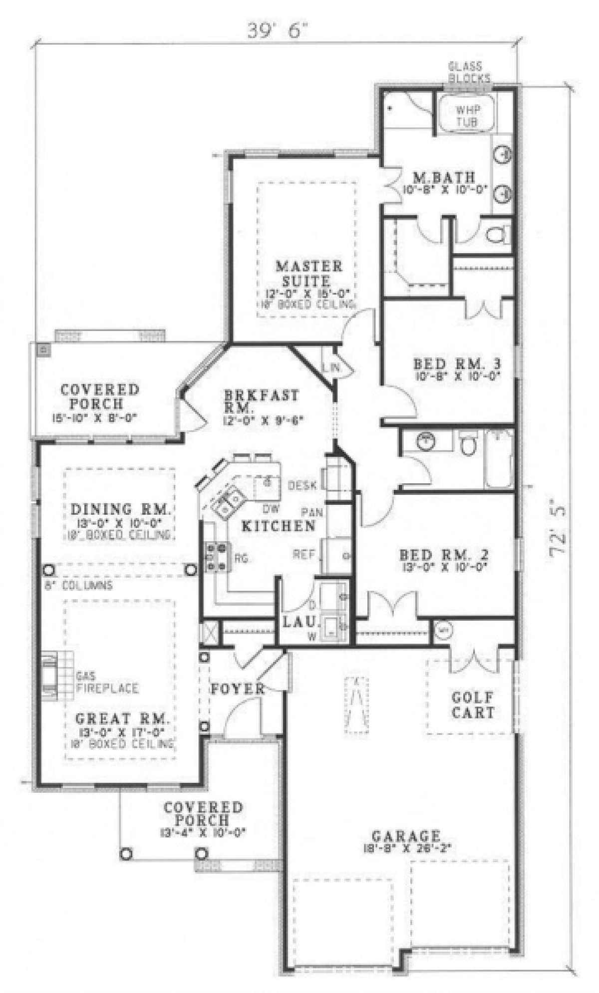 Floorplan 1 for House Plan #110-00167