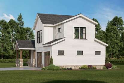 Modern Farmhouse House Plan #009-00458 Elevation Photo