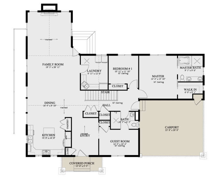 House Plan House Plan #33812 Drawing 1