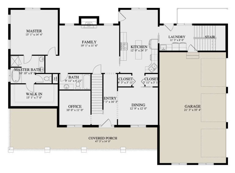 House Plan House Plan #33813 Drawing 1