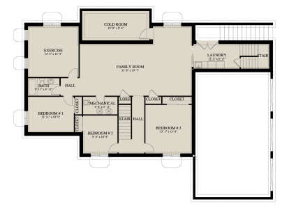Basement for House Plan #2802-00423