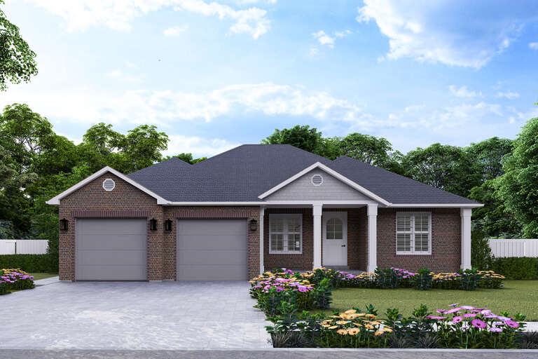 House Plan House Plan #33814 Front Elevation 