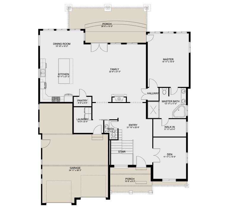 House Plan House Plan #33814 Drawing 1