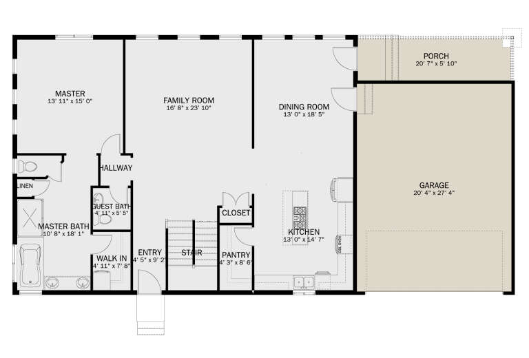 House Plan House Plan #33815 Drawing 1
