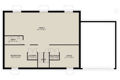 Basement for House Plan #2802-00425