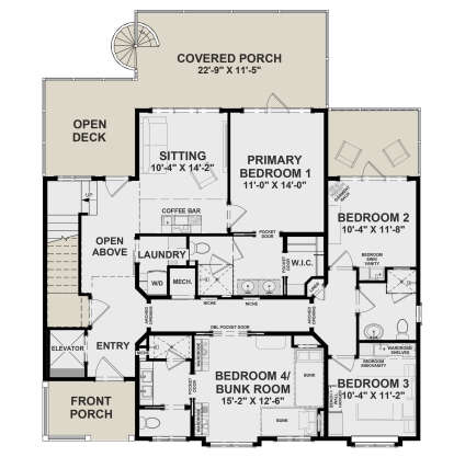 First Floor for House Plan #6316-00024