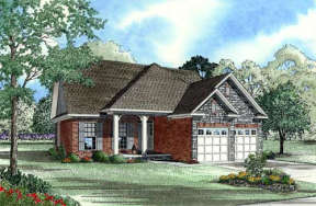 Narrow Lot House Plan #110-00168 Elevation Photo