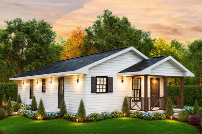 Modern Farmhouse House Plan #699-00437 Elevation Photo