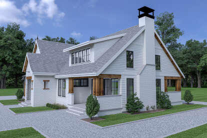 Modern Farmhouse House Plan #2464-00164 Elevation Photo